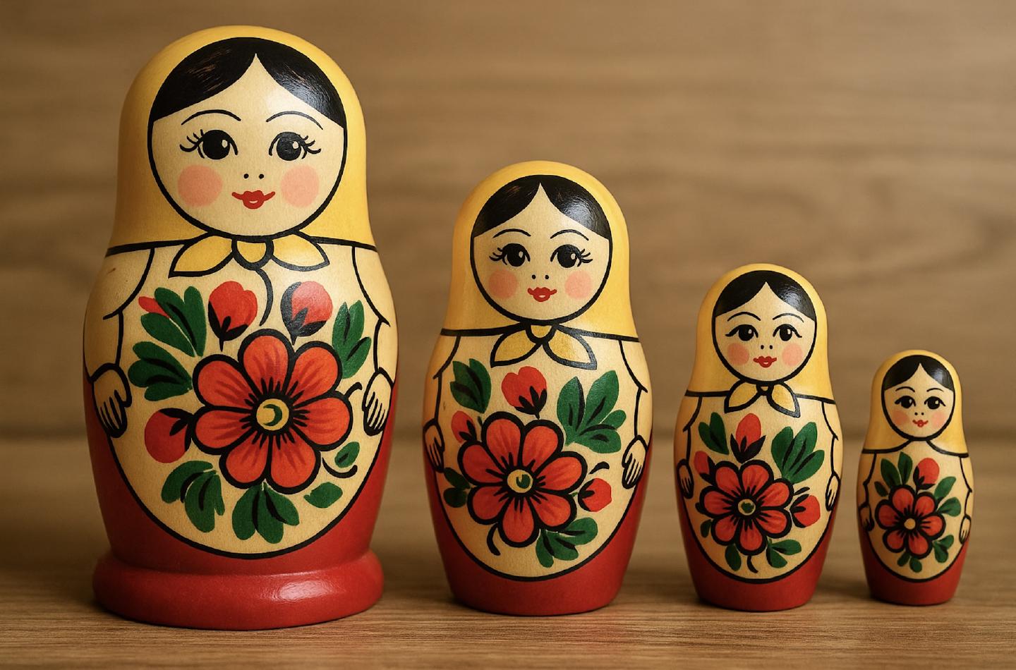 Matryoshka Dolls in various sizes Matryoshka Dolls in various sizes