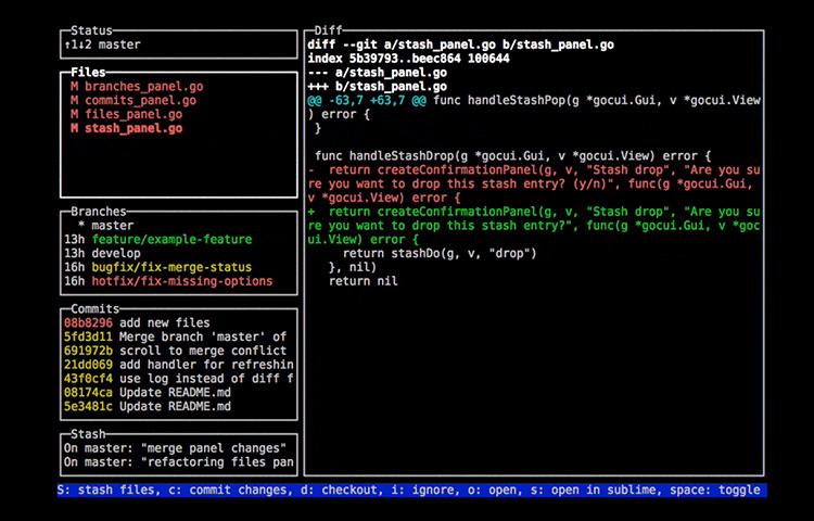 lazygit terminal screenshot