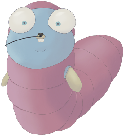 A Golang gopher dressed as a worm from the movie/book Dune A Golang gopher dressed as a worm from the movie/book Dune