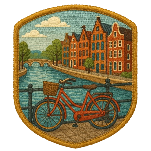 Travel poster for Netherlands, Belgium, and France